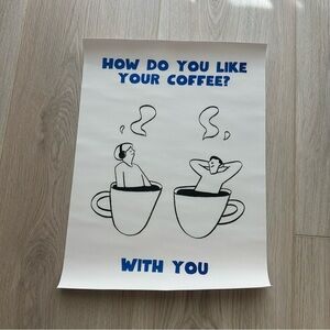 Coffee With You Canvas Art Print Poster